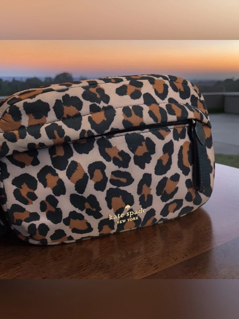 kate spade Leopard-Print Crossbody Bag in Brown and Black